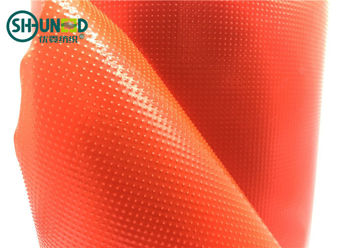 De Stoffen100% LDPE van het rode Kleurenborduurwerk de Steunende Smeltbare Film van de Lijm Hete Smelting voor Computerborduurwerk